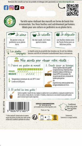 Aromatiques - Basilic Pistou - Graines d'Exception - MEDIA_PACKAGING_VERSO